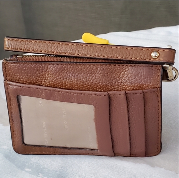 Michael Kors Mercer Leather Sm Coin Purse ID Card Holder Wristlet Luggage Color - Picture 3 of 10
